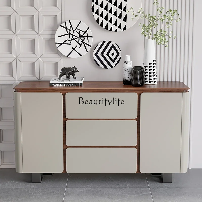 

LJY*Light luxury rock slab dining side entrance cabinet