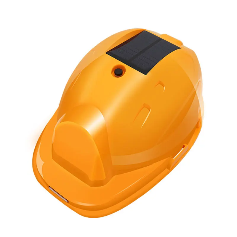 Construction Site Hard Hat Fan Air Conditioner Rechargeable with Bluetooth Sunscreen, Special Sunshade for Smash-proof Helmets