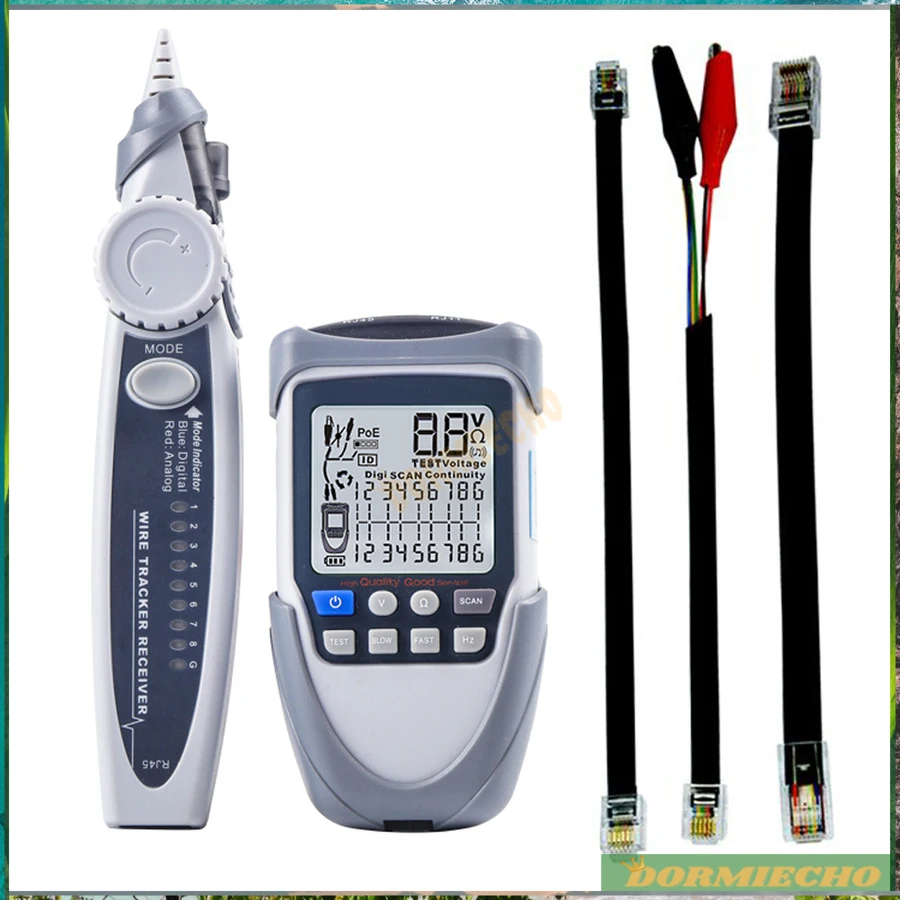 

New Network Cable Tester with LCD Large Screen Handheld Checking Tool Continuity Voltage Polarity Digital POE Test Wire Tracker