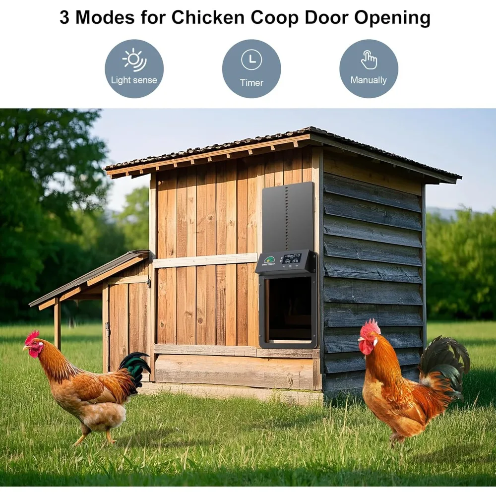 

Дверь курятника, многорежимная для куриных дверей, автоматическая дверь курятника с функцией защиты от защемления, автоматическая дверь курятника