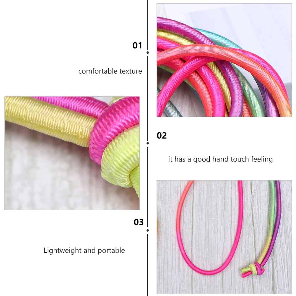 5Pcs Rainbow Skipping Rope Safe Durable Lightweight Portable Training Sports Weight Loss Kids School Outdoor Gift
