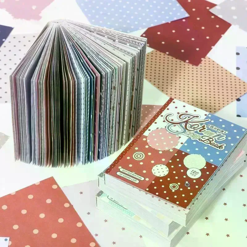 Kawaii Scrapbook Paper Pad 120 Sheets Dot Star Patterns Perfect For Journaling DIY Card Making Art Crafts
