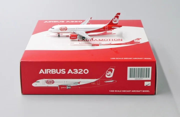 JC WINGS Diecast 1/400 Scale AIRBUS Alloy Model Aircraft AIRBUS A320 Niki D-ABHH LH4097 Play with Airplane Toy Boy Gift Box