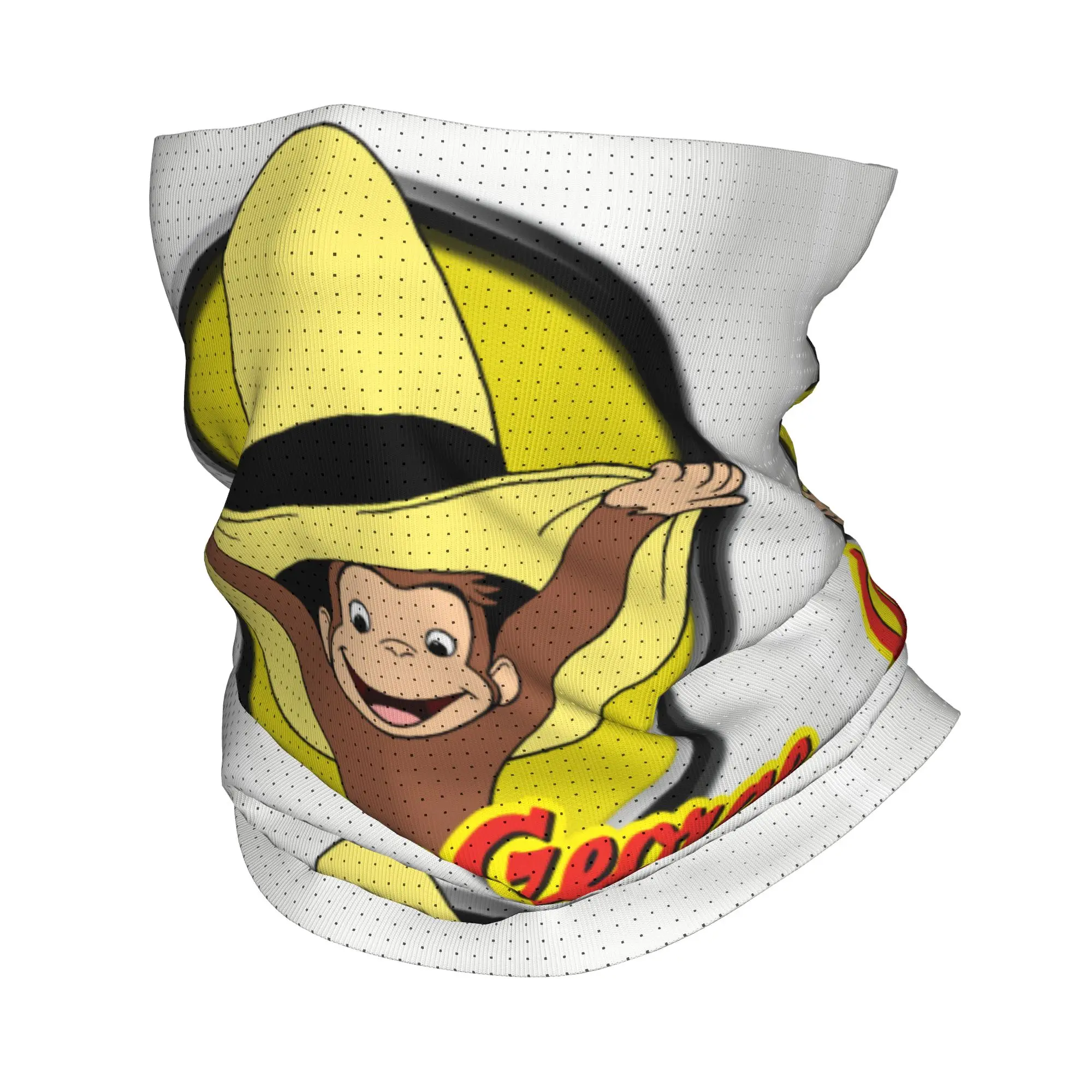 

Забавный шарф-бандана с Джорджем-любопытником для мужчин и женщин, защита от УФ-лучей, зимний коричневый шарф-бандана с обезьянкой для велоспорта