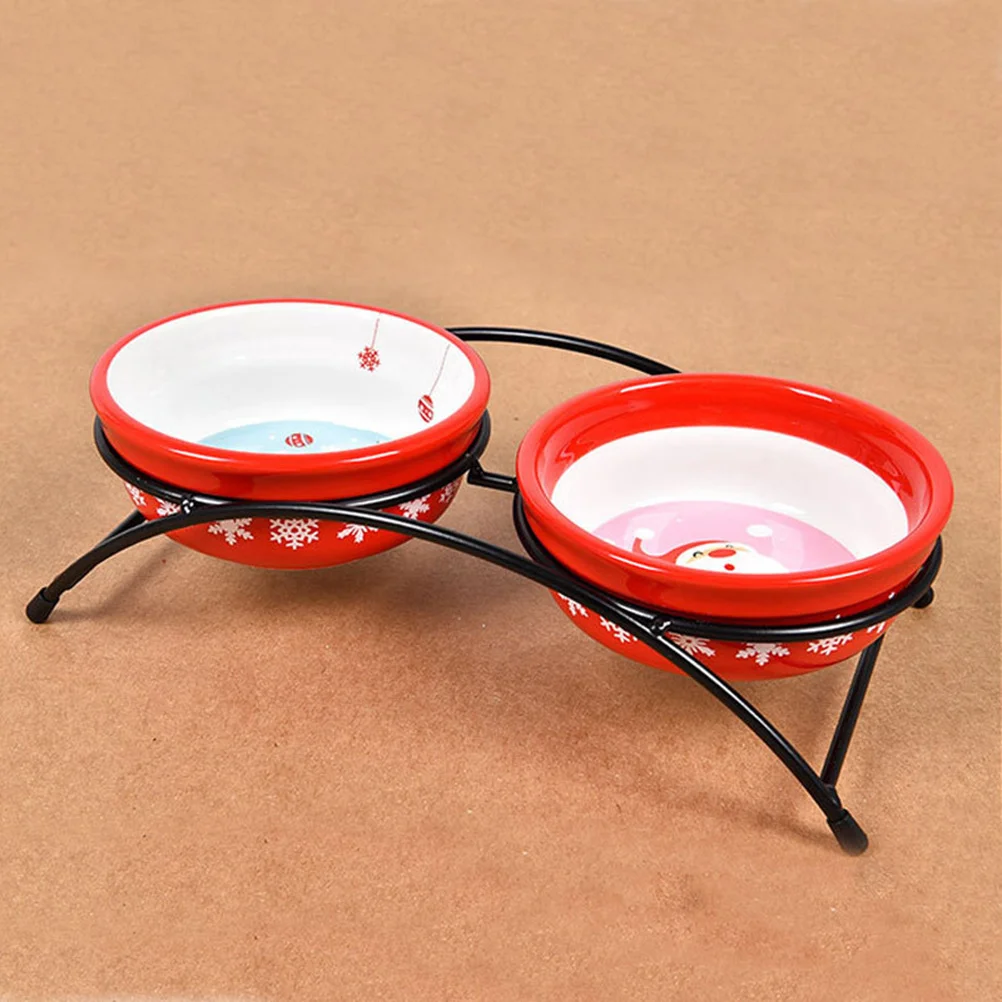

Ceramic Pet Bowls Non-Slip Food Water Bowls For Cats Dogs Rust Resistant Odorless Heavy Duty Nonskid Base Quiet Durable Cat
