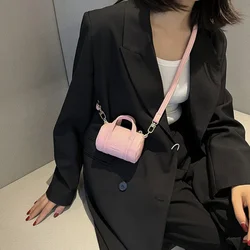 Mini bolsos de hombro de cuero PU suave para mujer, organizador de pintalabios, auriculares, llaves, monedas, bolsa de almacenamiento de dinero, bolso cruzado de moda