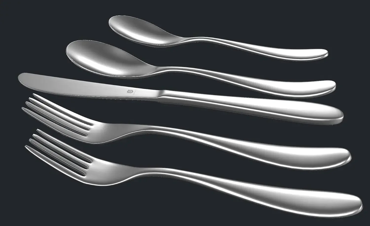Silverware Set for 12 | 18/10 Stainless Steel Flatware Set | Mirror Finish, Heavy-Duty, Dishwasher Safe, Elegant & Durable, Buil