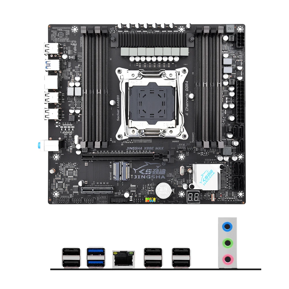 

X99E MAX Motherboard LGA2011-3 PC Mainboard Desktop Mainboard 8*DDR4 NVME/SATA M.2 USB2.0 SATA 3.0 RJ45 PCIE3.0 X16/x4