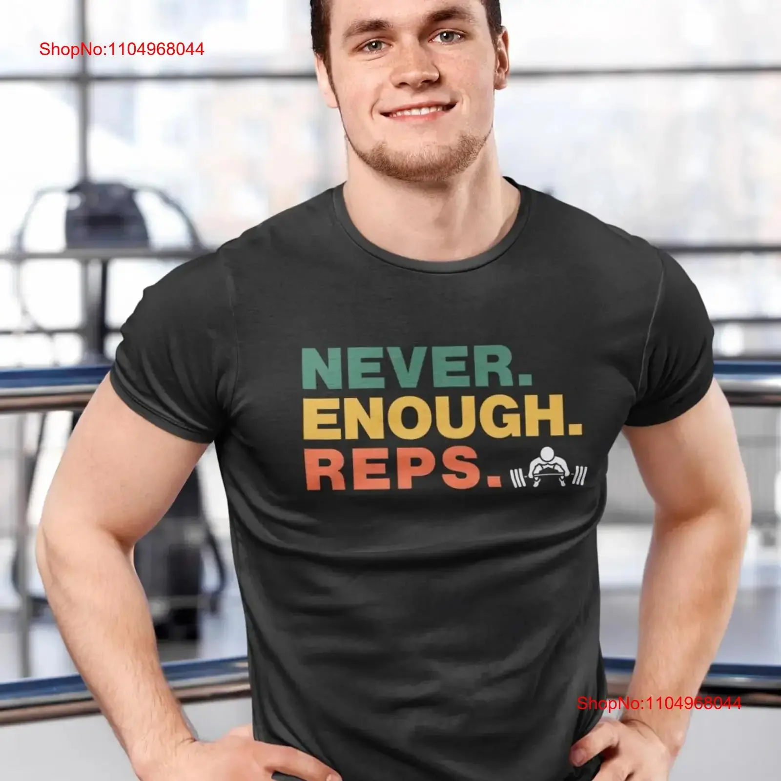 

Never Enough Reps T Shirt Fitness Motivation Gym EnthusiasT Workout Apparel for Exercise Lover vintage Washed Casual Versatile