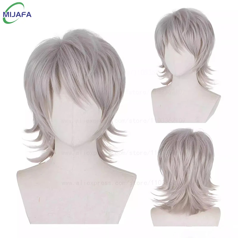 High Quality Love And Deepspace Rafayel Zayne Xavier Cosplay Wig 30cm Short Hair Anime Wig Heat Resistant Synthetic Halloween Pa