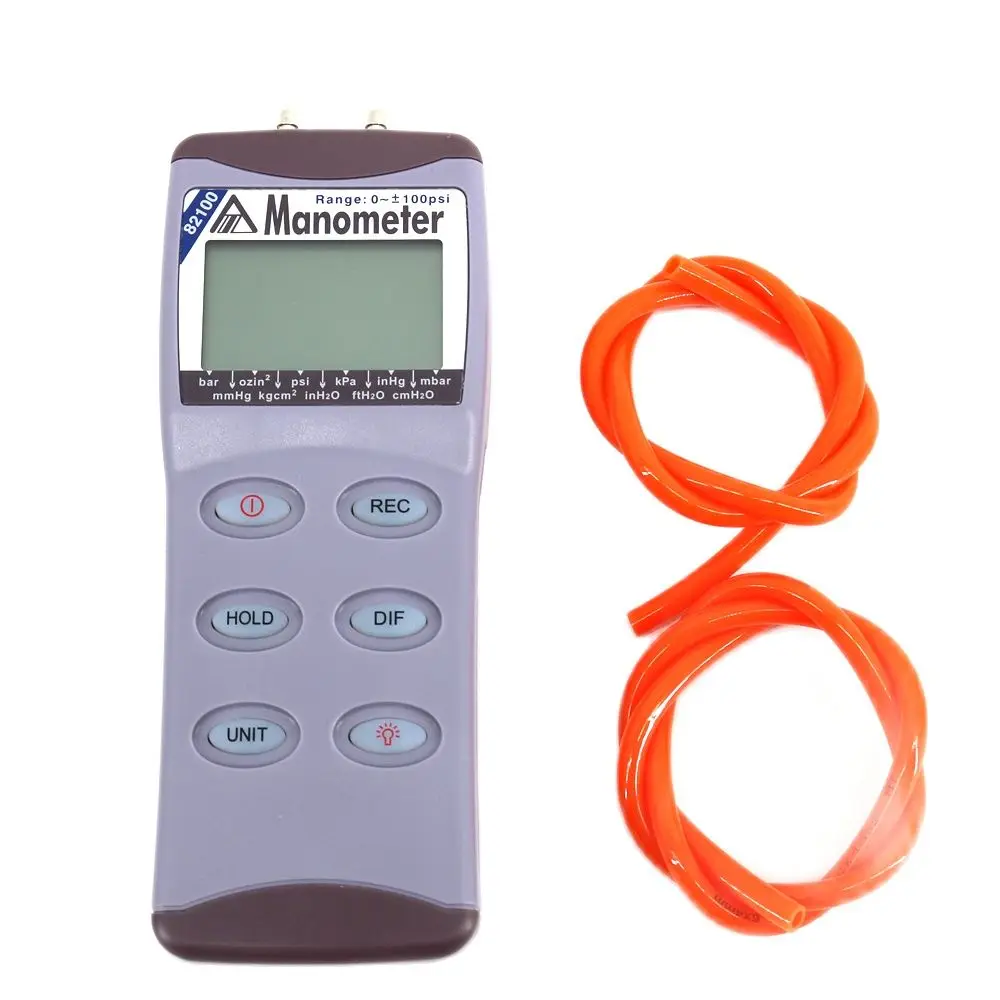 AZ82100 Digital Manometer Pressure Differential Tester Air Pressure Meter 0~100psi