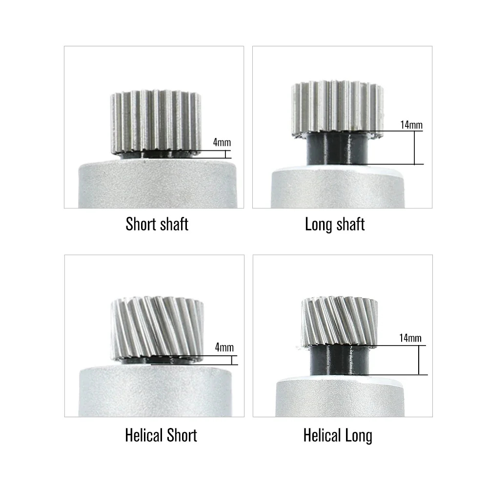 MHCN 1.5 Modulus Gearbox with Long Shaft / Short Shaft Ratio 5 Motor Input Hole 12.7mm / 14mm for 1.5 Mod Helical/Straight Rack