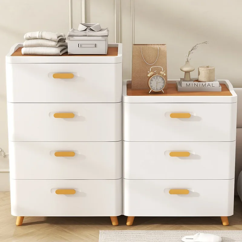Bedside Furniture Chest of Drawers for Bedroom Storage Cabinet Plastic Storage Cabinet Five Drawer Bedroom Living Room