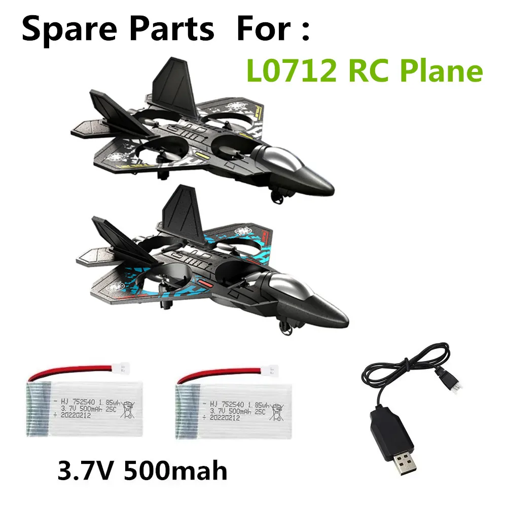 

3.7V 500mAh Battery / Charging cable / Accessories Use For L0712 RC Plane L0712 Batteries Spare Parts