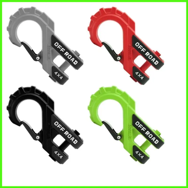 

Heavy Duty 20T Steel Winch Hook with Safety Spring Latches & Rubber Guard Reinforced Tow Shackle for UTV Truck Towing