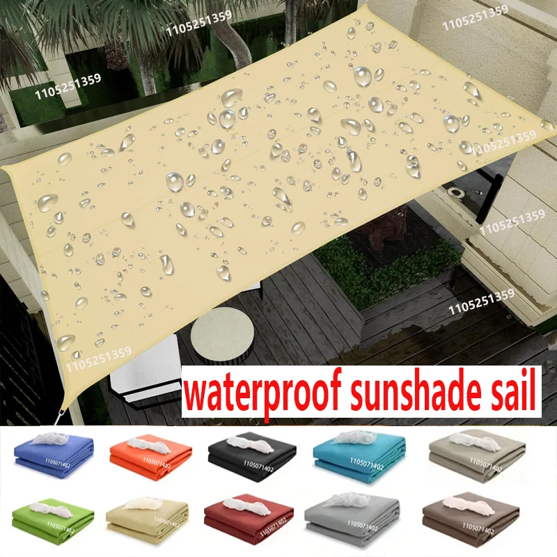 Waterproof Large Sun Shelter Sunshade Protection Outdoor Canopy Garden Patio Pool Shade Sail Awning Camping Shade ﻿