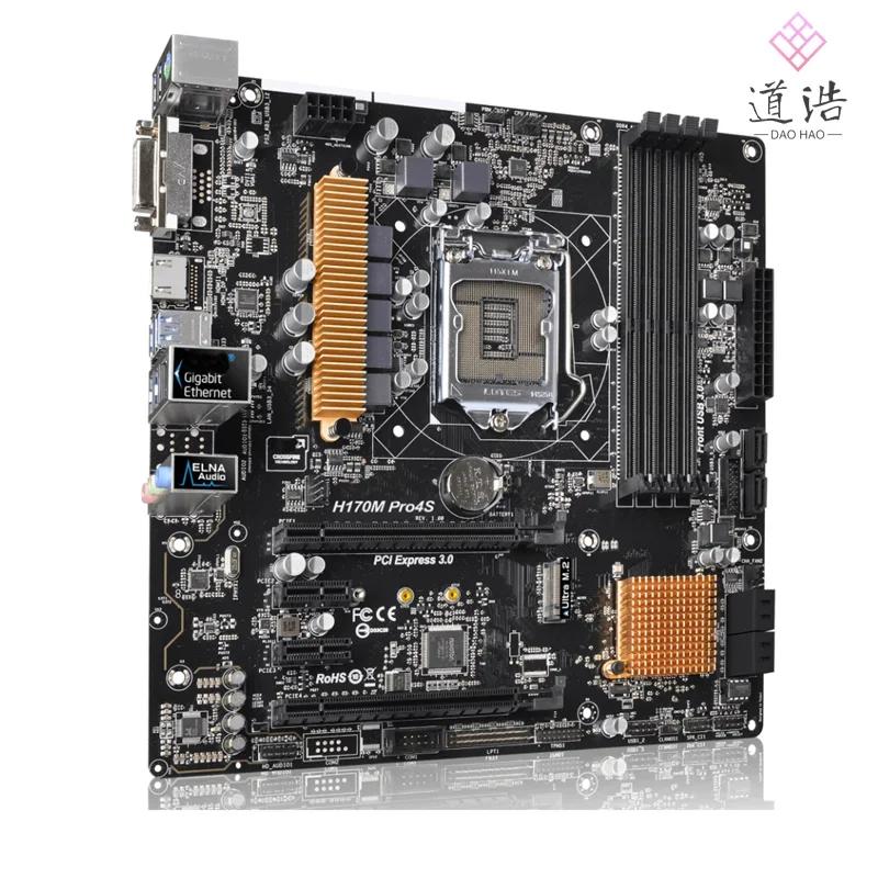 For ASROCK H170M PRO4S Motherboard 64GB HDMI PCI-E3.0 M.2 LGA 1151 DDR4 Micro ATX H170 Mainboard 100% Tested Fully Work