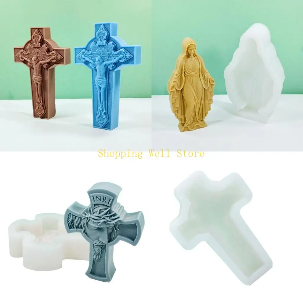 KX4B Virgins Molds Silicone Mould Concrete Gypsum Molds Home Decors