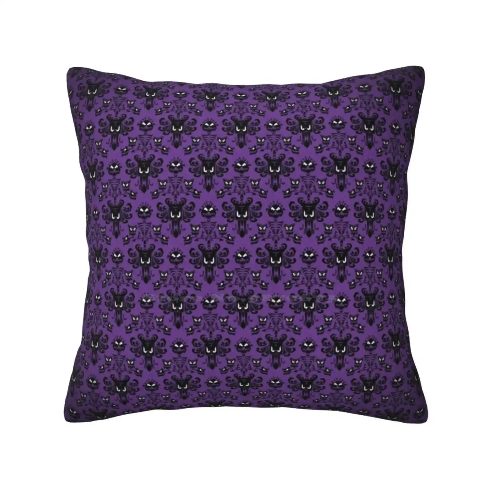 Haunted Halls Funny Cute Decor Square Pillowcase Magic Kingdom Haunted Mansion Wallpaper