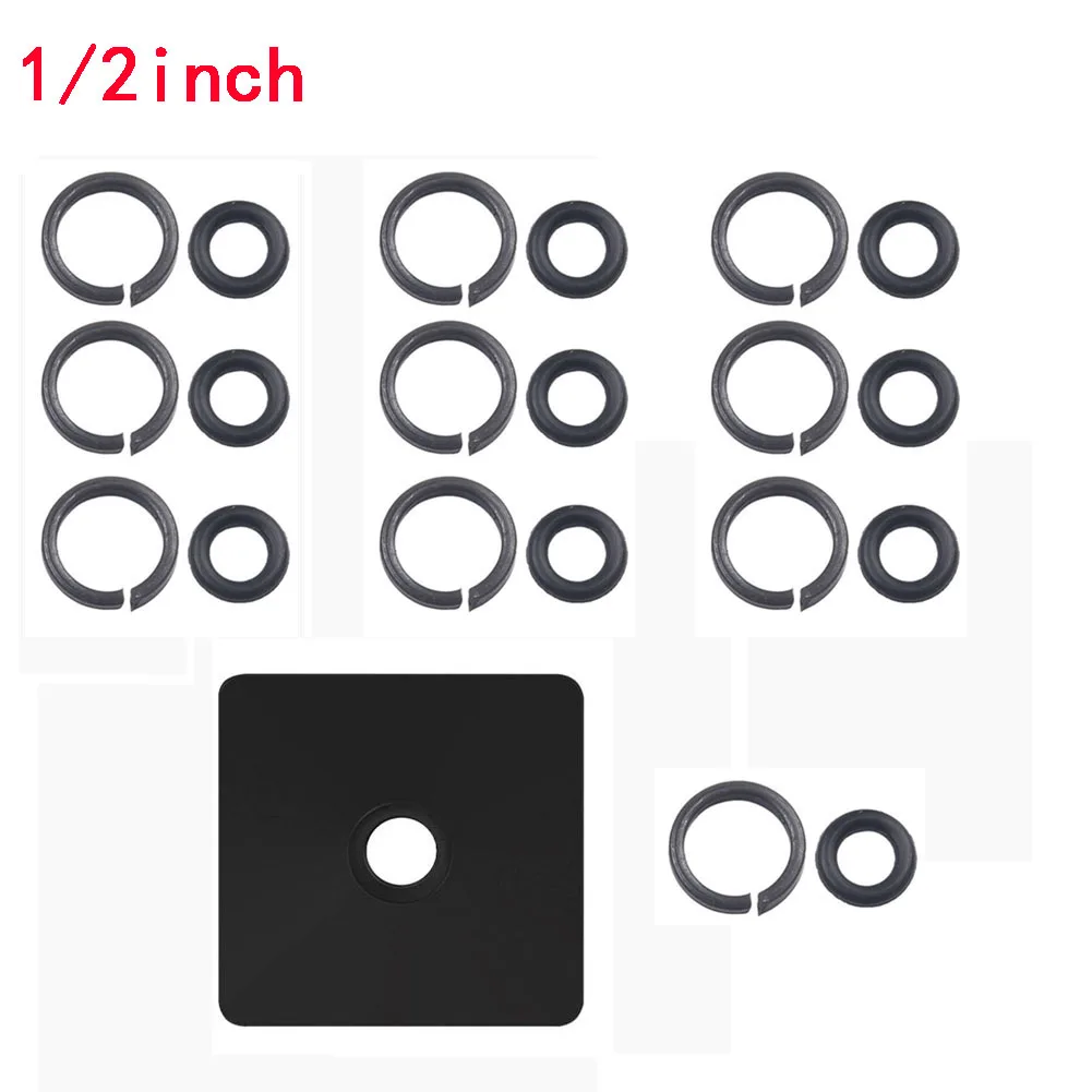 11Pcs/Set 1/2In Wrench Retaining Ring Clip With O-Ring With Anvil Install Tool, For 1/2In Square Drive Power/pneumatic Wrenches