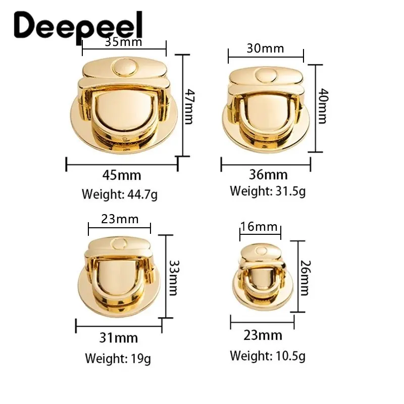 2/5Pcs Metal Turn Lock Snap Buckles for Handbag Women Bag Twist Locks Clasps Closure DIY Latch Buckle Hardware Accessories