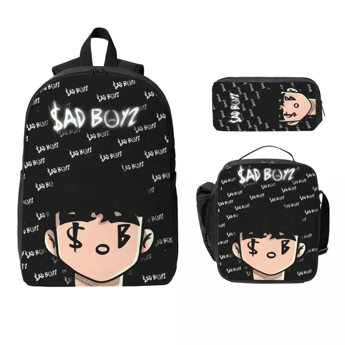 

SAD BOYZ детский рюкзак в стиле хип-хоп, ланч-бокс, сумки для ручек для мальчиков и девочек, рюкзаки для детского сада, школьный рюкзак, набор книг