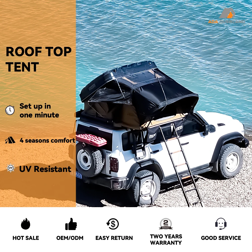 China Supplier Quick-open Roof Top Tent Tour Outdoor Equipment ABS Waterproof Car Hard Shell Rooftop Tent