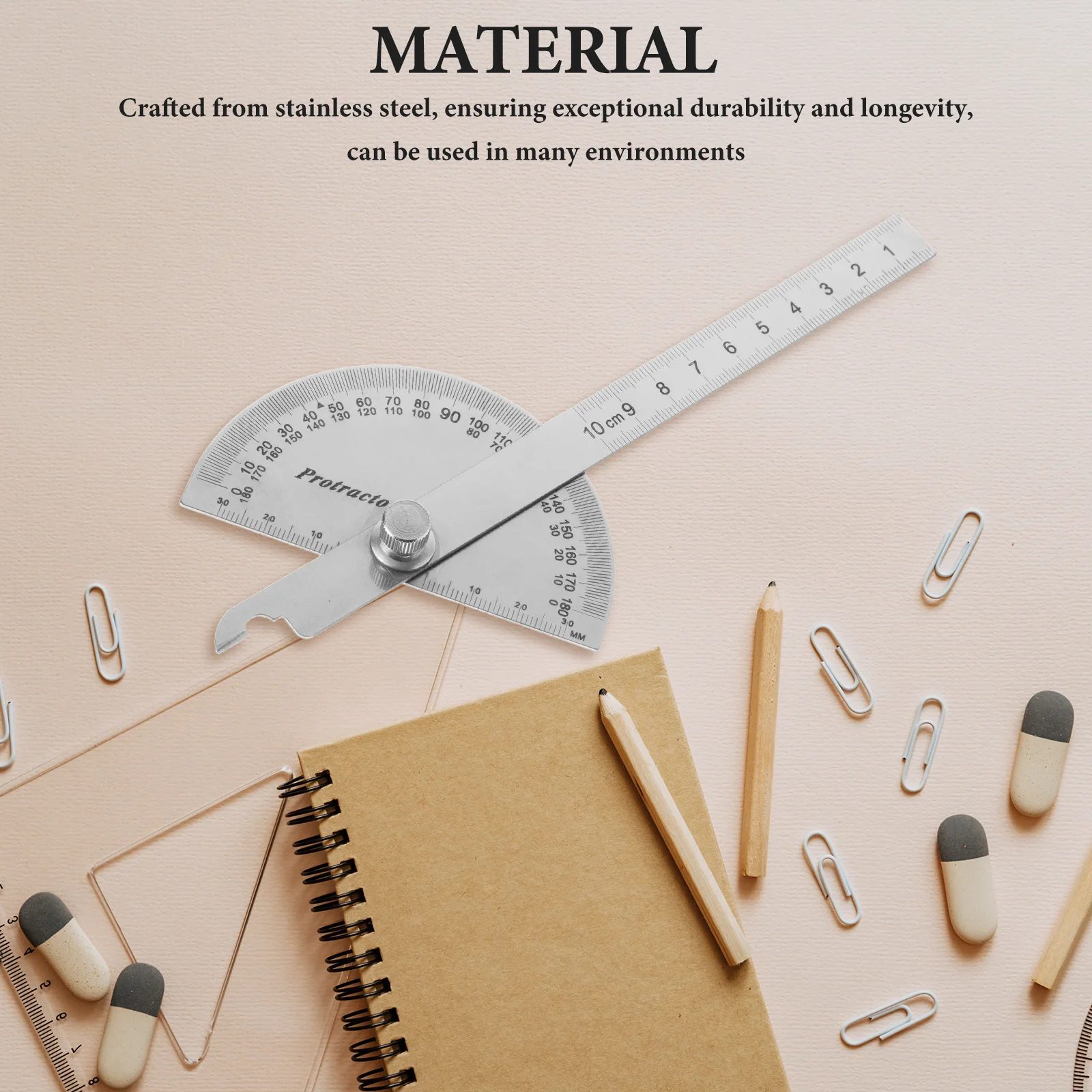 

Protractor Angle Woodworking Protractor Ruler 90x100 Single Arm Stainless Steel Woodworking Measuring Tool Ruler Gauge