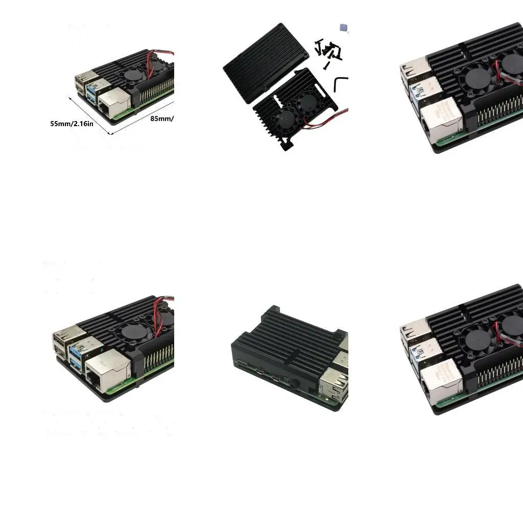 

Y1UB Aluminum Alloy Cooling Armors Case for Raspberry Pi4B Heatsink Metal Shell