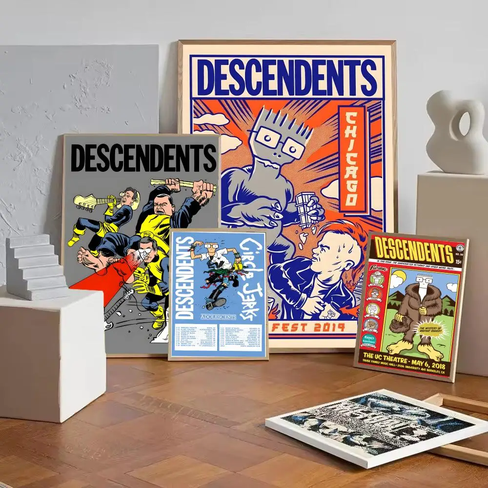 Band D-Descendents Album Poster Decorative Wall Art Stickers Mural Photo Print for Home Living Room Hallway Decor