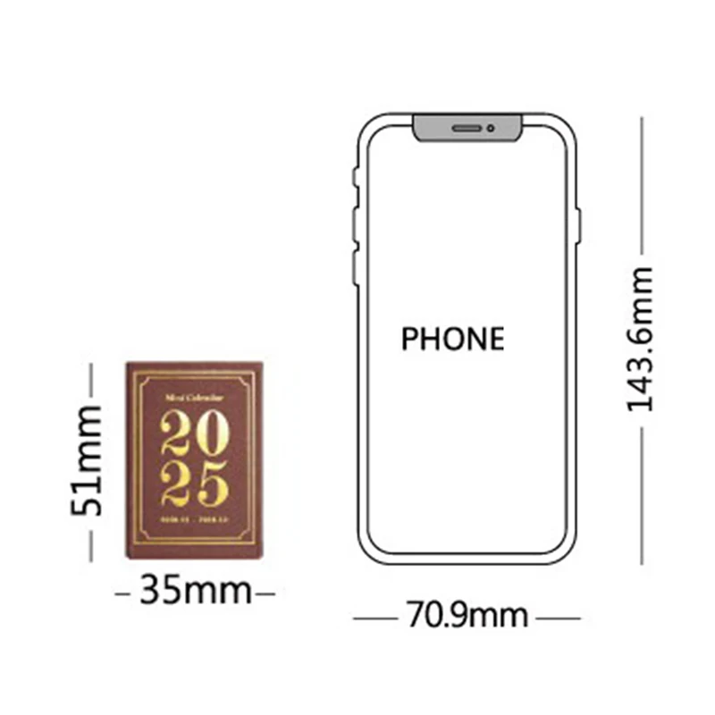 2025 portátil mini calendário livro calendários rasgáveis calendários vintage simples mesa calendário planejador material de escritório presentes