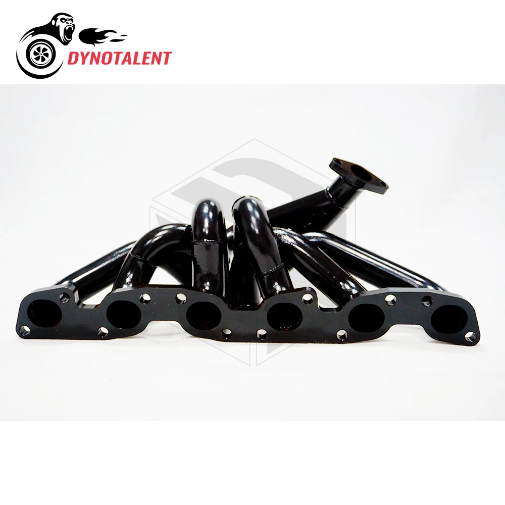 DYN RACING Top Mount T4 Flange 3mm Mild Steel Black Coated Turbo Manifold For Nissan Skyline GTR R32 R33 R34 RB26DETT