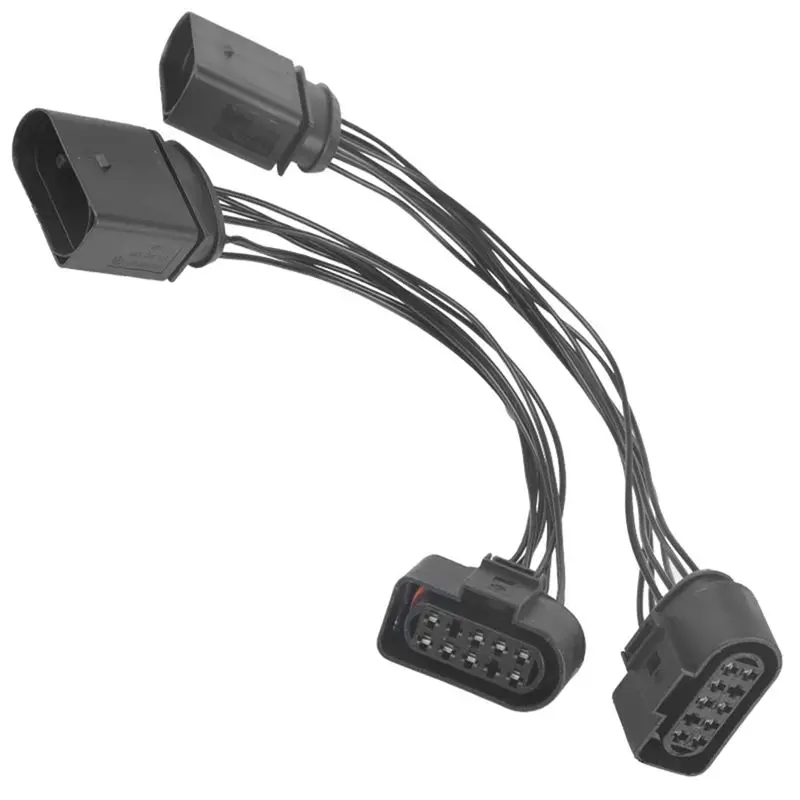 2 Stück 14-zu-10-Pin Scheinwerfer-Verbindungskabel Xenon HID für Jetta 2015 Scheinwerfer-Kabelbaum 1J0 973 737-A02G