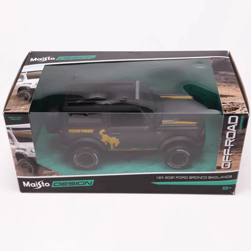 Maisto Schaal 1:24 Bronco Badlands Legering Simulatie Auto Terreinwagen Model Eindproduct Speelgoed Hobby Collectie