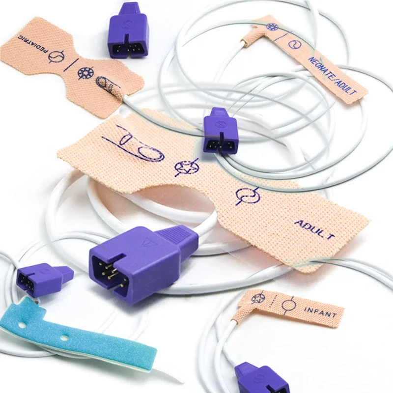 7 Pin Disposable SpO2 Sensor Adult Pediatric Infant Neonate Multi Sizes For Nellcor Oxygen Saturation without Oximax SpO2 Probe