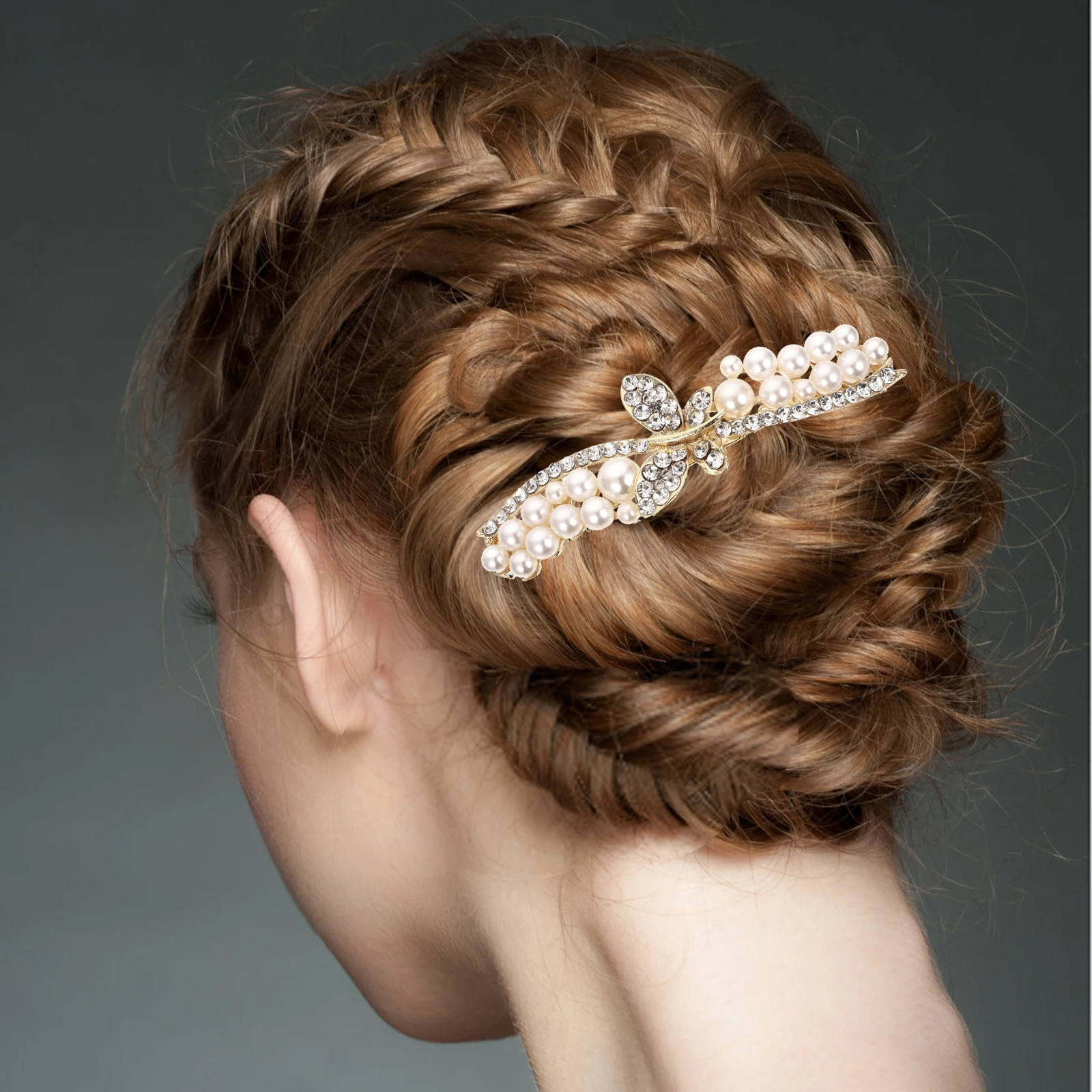 

Crystal Bridal Hair Comb Pearl Rhinestone Wedding Hair Accessories Lightweight Side Comb for Brides Prom Evening Events