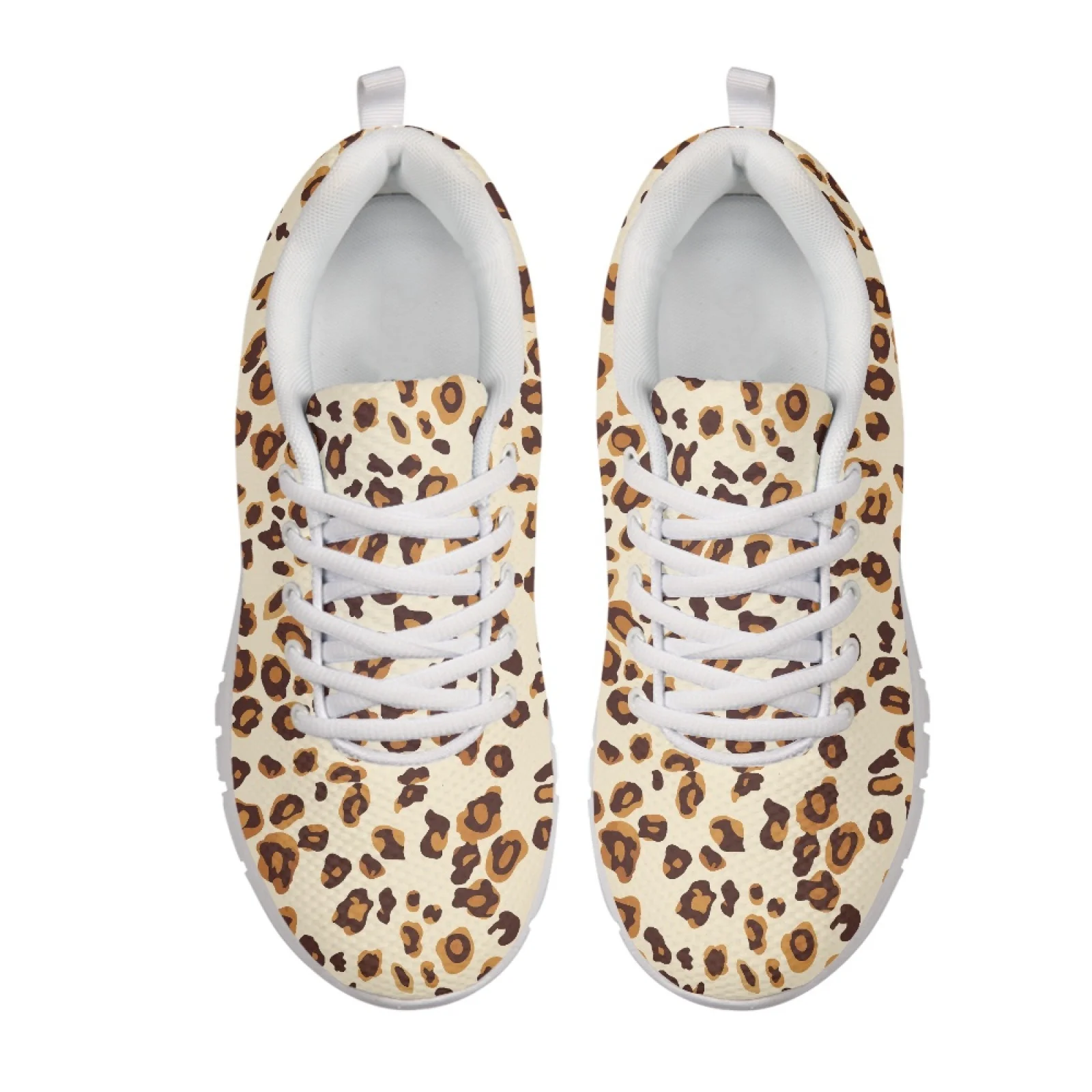 Coloranimal Leopard Print Mesh & EVA Sole Walking Shoes, Breathable Anti Slip Athletic Sneakers for 2026 New Trend