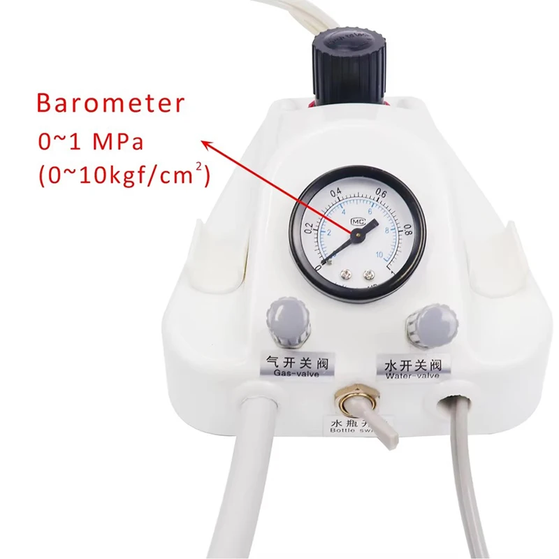 Portable Dental Air Turbine Unit Work with Air Compressor 3-Way Syringe 2/4 Holes Teeth Whitening Dental Equipment Plastic Shell