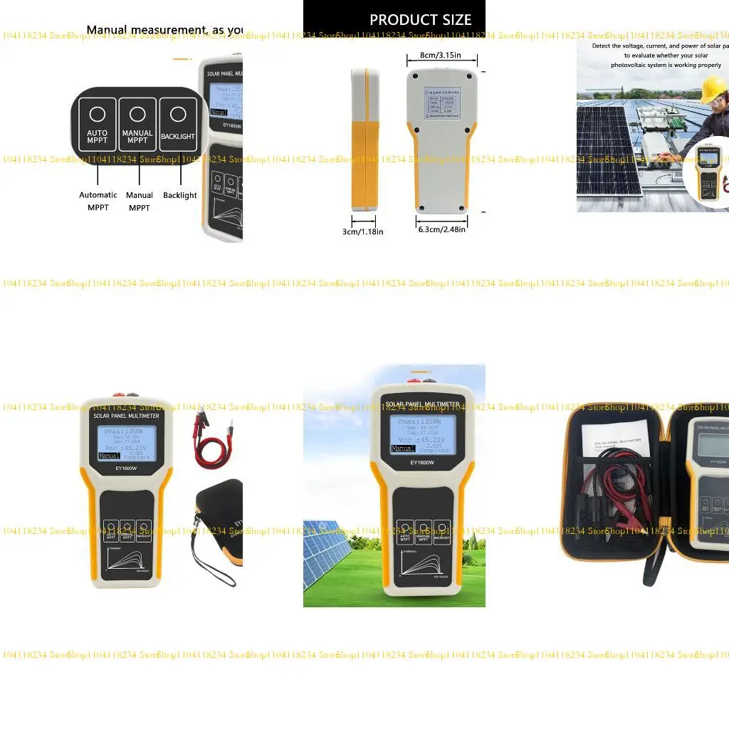 

P9FB Solar Panel Diagnostic Tool MPPT Multimeter for Automotive Marine Energy Systems