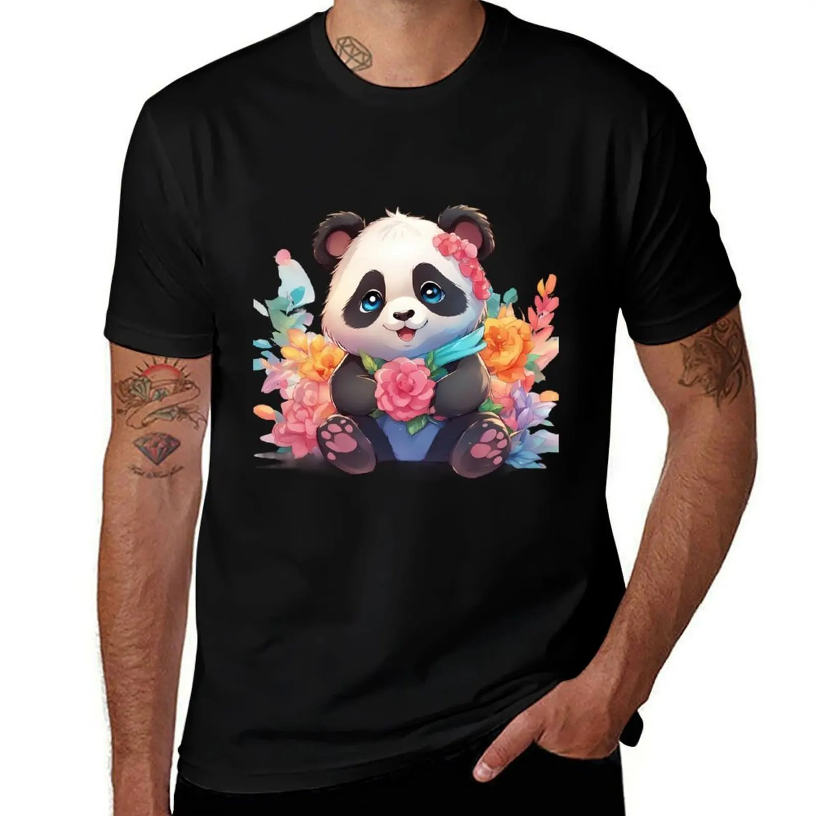 T-shirt Bamboo Bliss Baby Panda, t-shirt décontracté simple et tendance