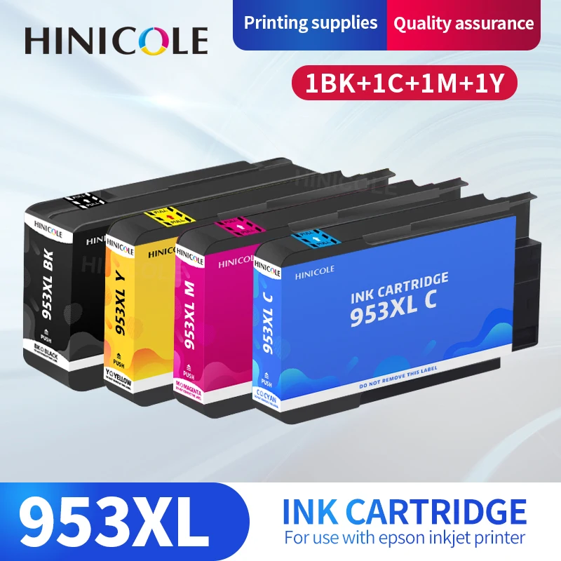 

Чернильный картридж HINICOLE 953XL, совместимый 953, для HP 953 XL, для принтера HP OfficeJet Pro 7740 8210 8218 8710 8715 8718 8719 CMYK