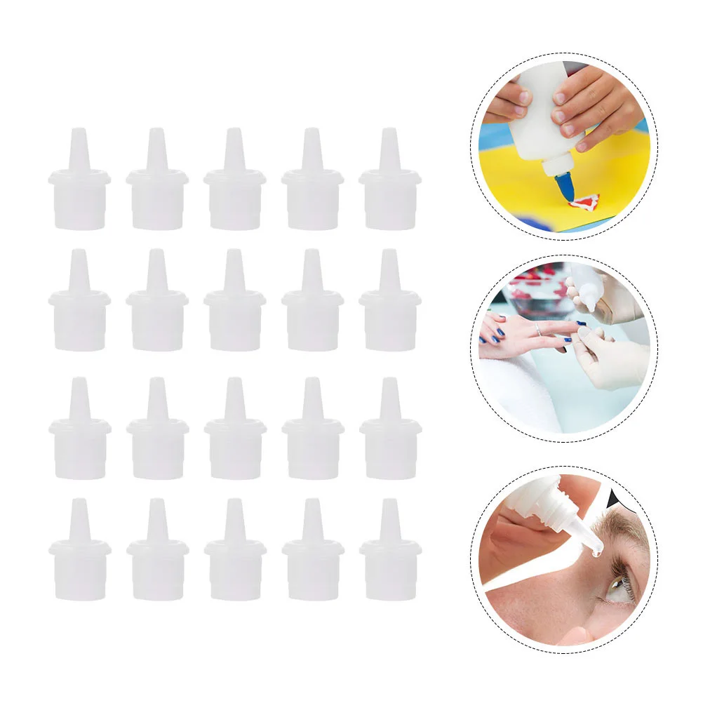 

60pcs Eyelash Extension Glue Bottle Nozzles Replacement Tips Pp Material For Beauty Salon Home Use Lash Tools Accessory