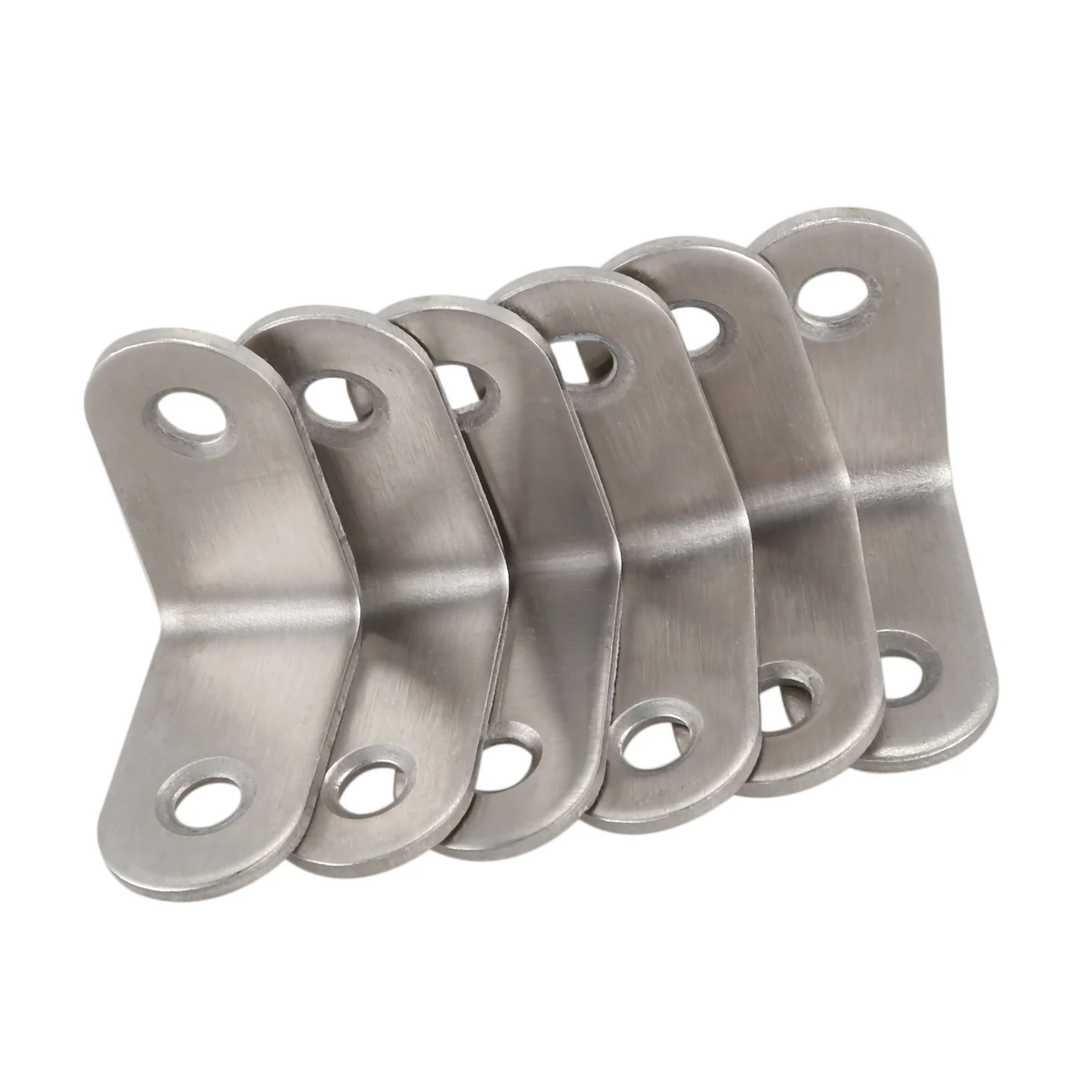 6 Pcs 30x30mm Metal Corner Brace Joint Right Angle Bracket Silver