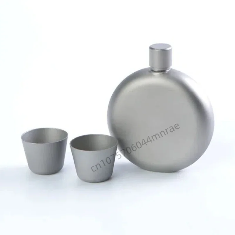 

Портативный маленький винный горшок из чистого титана, портативный мини-винный горшок из чистого титана, маленькая винная посуда, плоский винный горшок