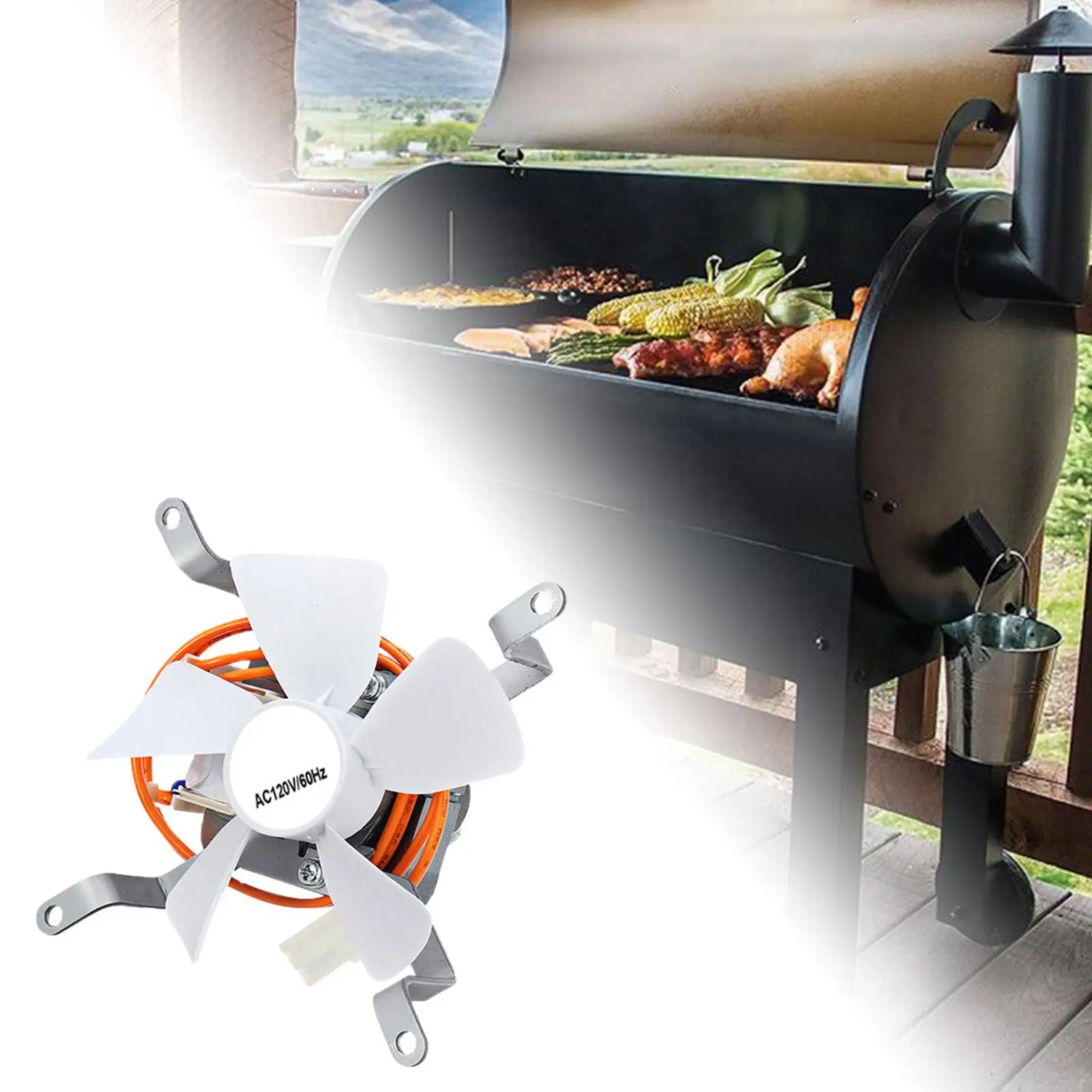 Grill Induction Fan Heavy Duty Easy to Install Low Noise Combustion Fan Motor for Wooden Grills Replacement Accessories