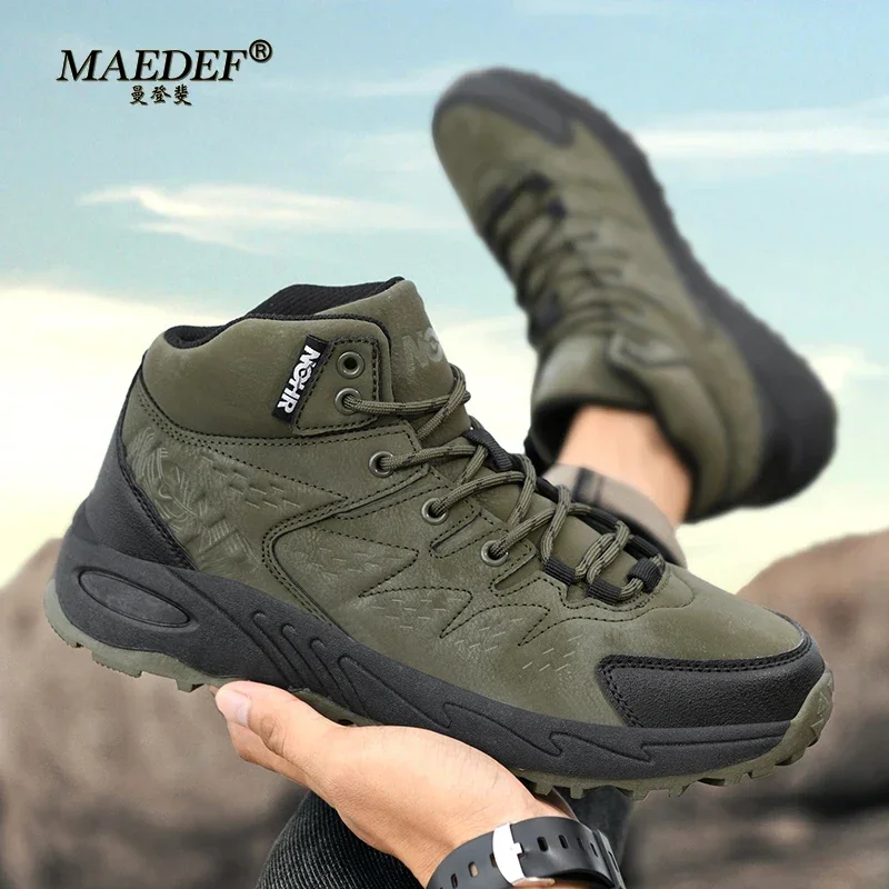 

Men Shoes Ankle Boots Wear-resistant Non-Slip Outdoor Hiking Shoes for Men Tourist Training Casual Sport Shoes Fishing Sneakers