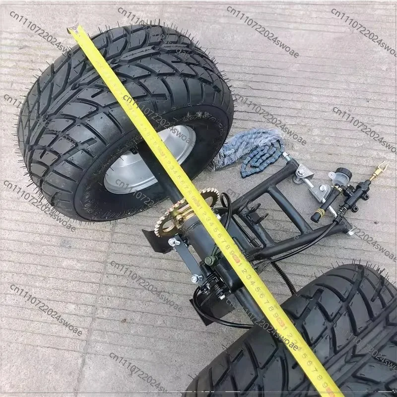 Two-wheel Modified Three-wheel Motorcycle Beach Rear Axle Suspension Disc Brake 8-inch Four-hole Road Tire Assembly Accessories