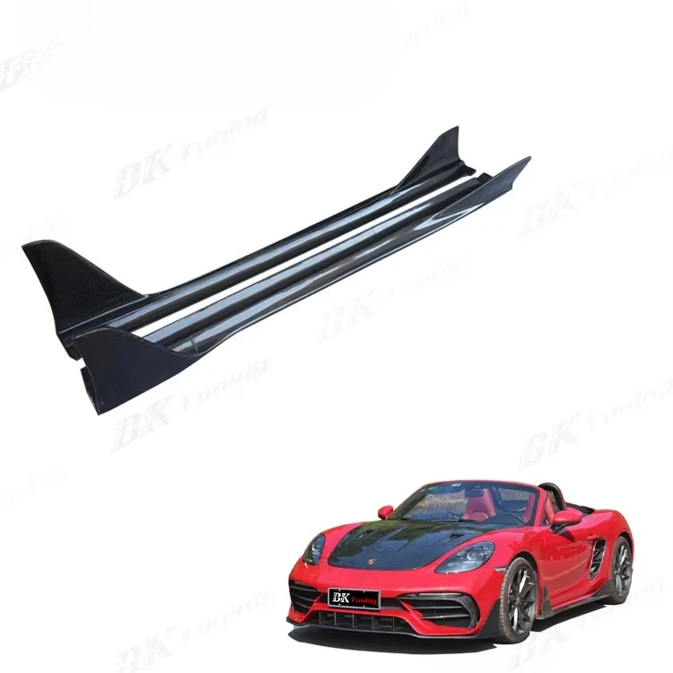 

For 981 718 982 Cayman Boxster PD Side Skirt Body Parts Porsche 981 982 Side Skirt Carbon Fiber Side Spoiler Lips