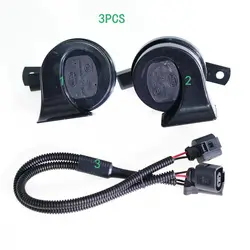 Haila Snail Horn Horn Wire harness Super Loud Waterproof High and Low Bass Suitable For VW, Audi, Skoda, Mercedes Benz, BMW 12V