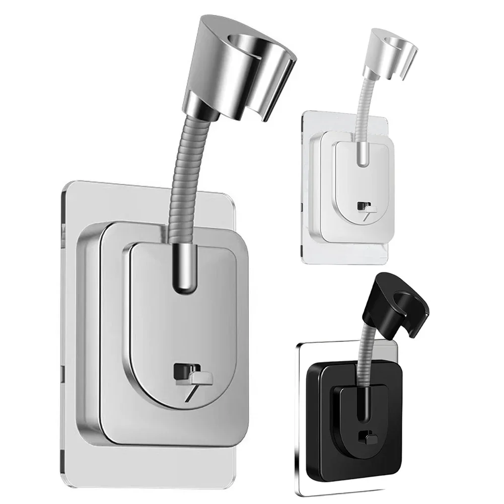 Self-Adhesive Shower Holder Adjustable Shower Head Holder Easy Installation Instructions Mess-Free Installation